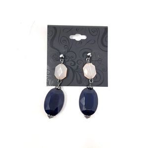 GNW Drop Dangle Earrings Blue Pink Rhinestone NEW